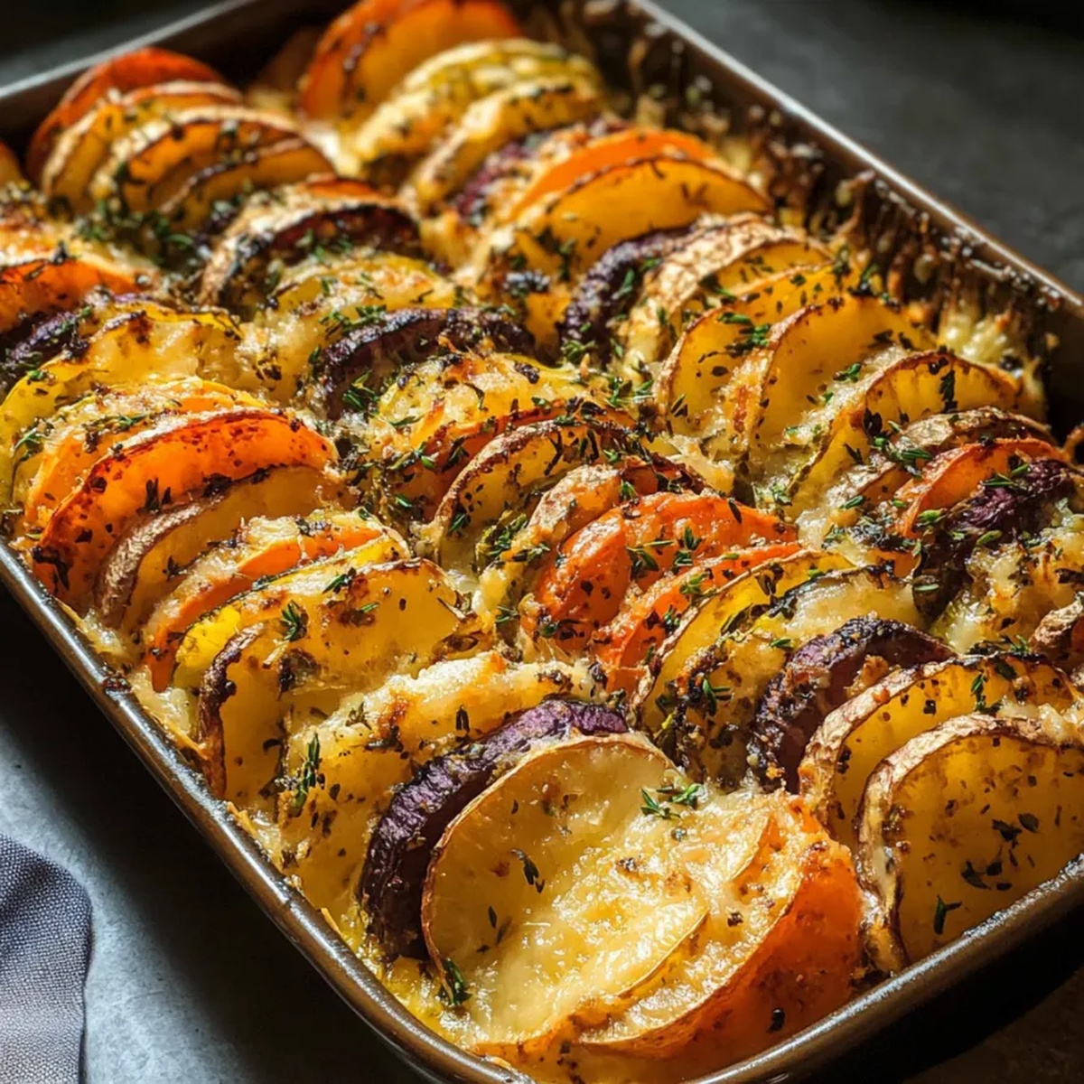 Cheesy Root Vegetable Gratin Recipe