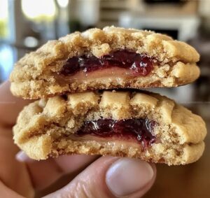 Peanut Butter Jelly Stuffed Cookies Recipe