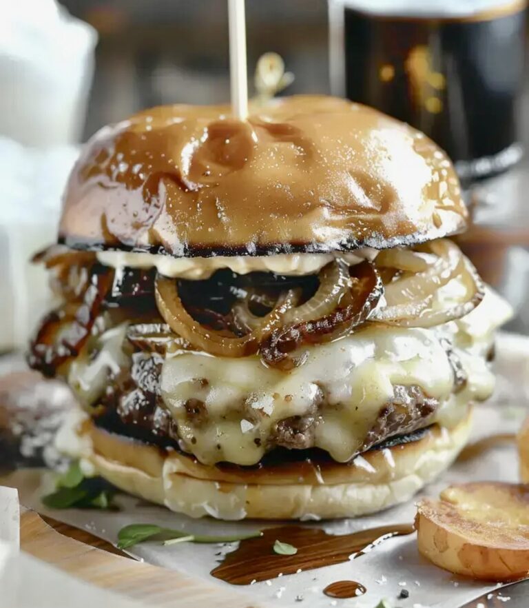 Gourmet French Onion Soup Burgers Recipe
