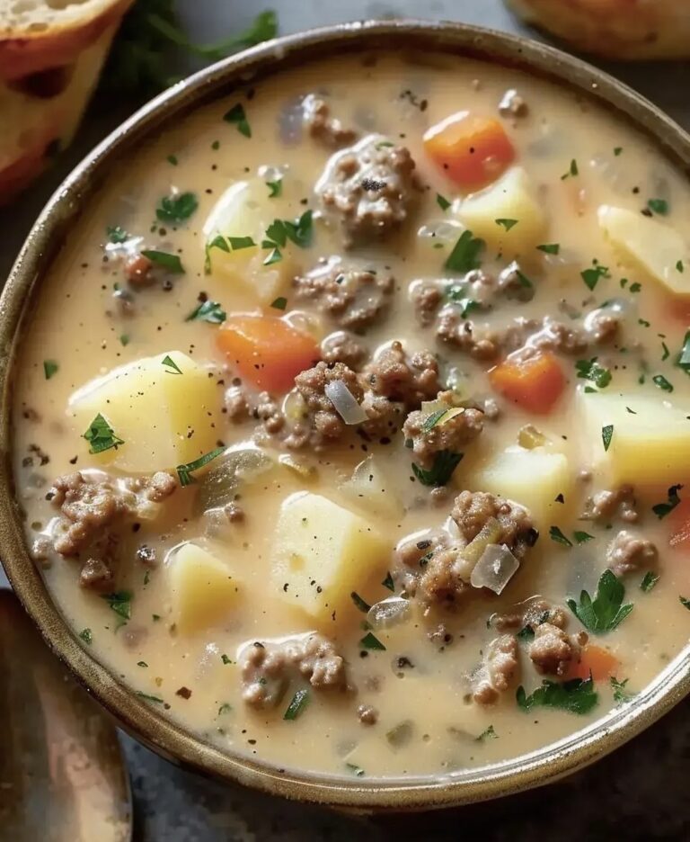 Creamy Hamburger Potato Soup Recipe