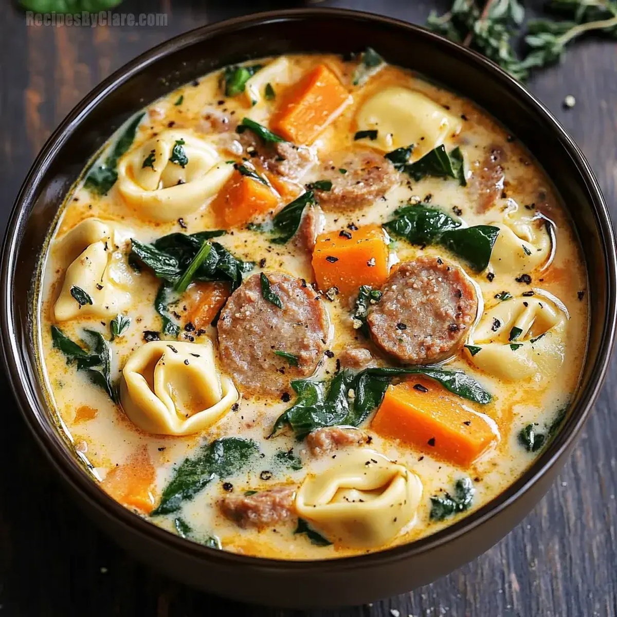Creamy Sausage Tortellini Soup Recipe