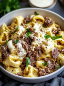 Philly Cheesesteak Tortellini Recipe