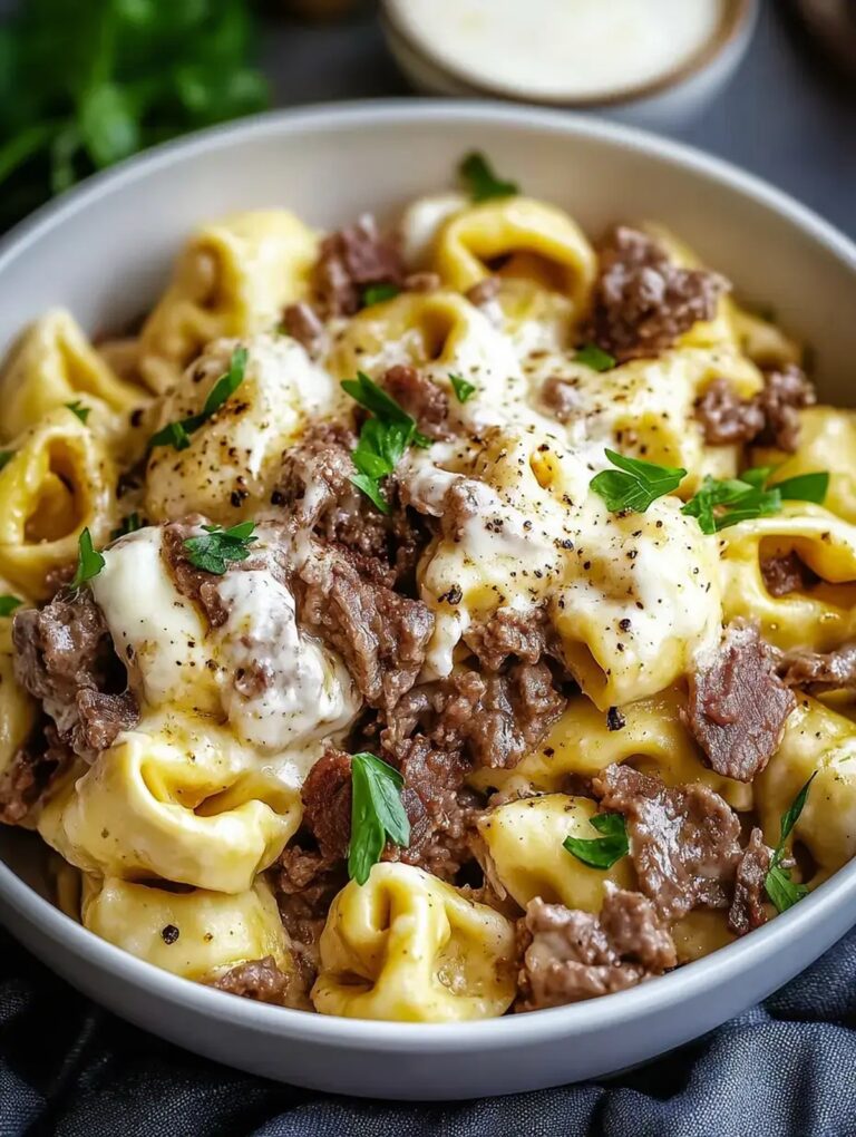 Philly Cheesesteak Tortellini Recipe
