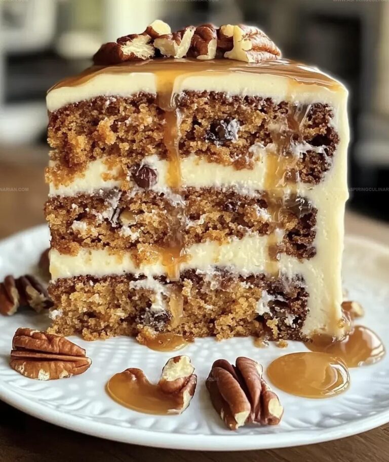 Heavenly Caramel Pecan Carrot Cake Recipe