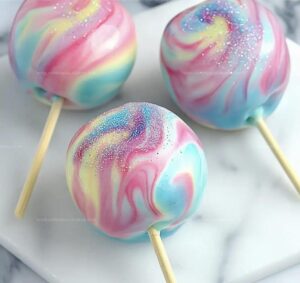 Cotton Candy Swirl Candy Apples Recipe