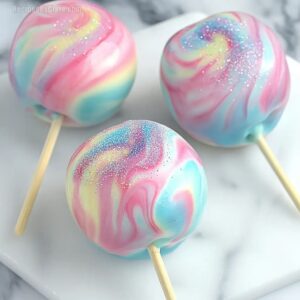 Cotton Candy Swirl Candy Apples Recipe