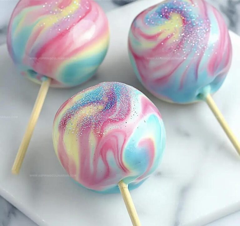 Cotton Candy Swirl Candy Apples Recipe