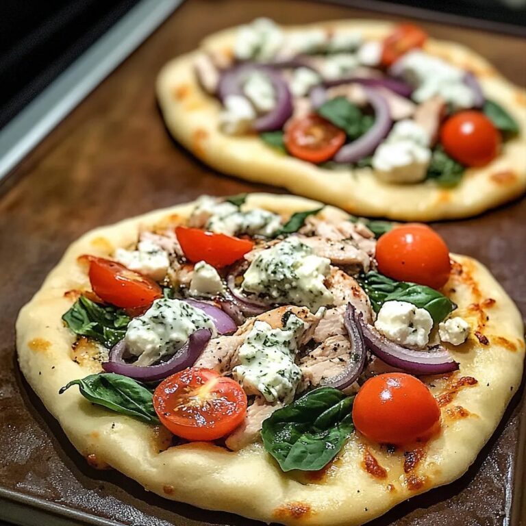 Tzatziki Chicken Veggie Naan Pizza Recipe