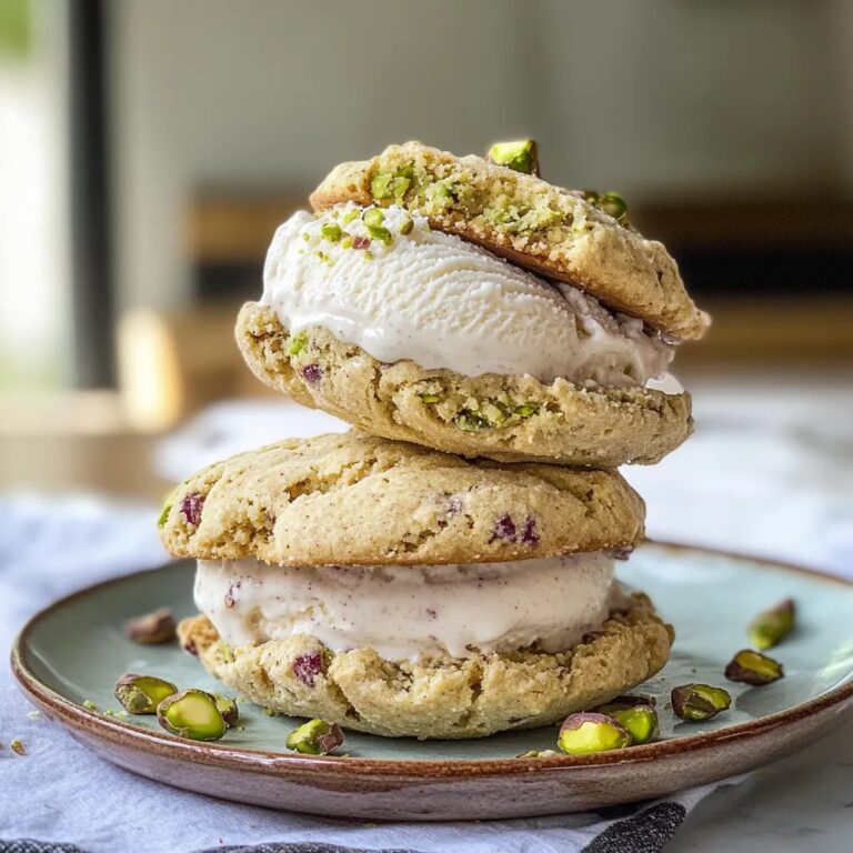 Pistachio Cookie Ice Cream Sandwiches Recipe