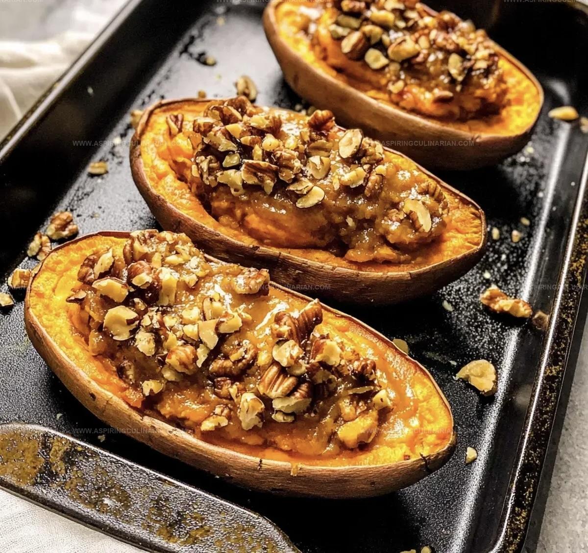 Maple Walnut Twice Baked Sweet Potatoes Recipe