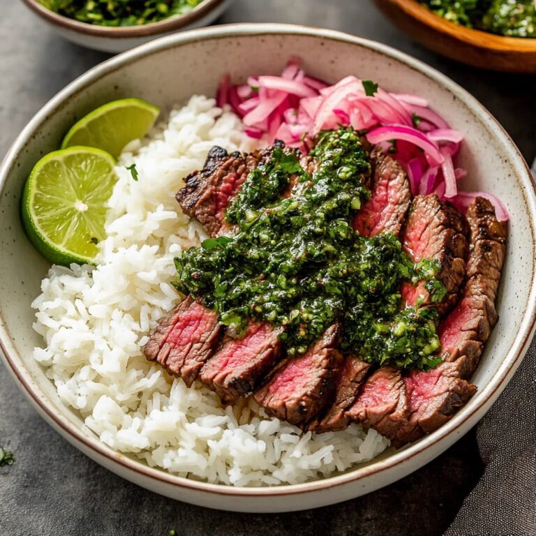 Skirt Steak Rice Bowls with Chimichurri Recipe