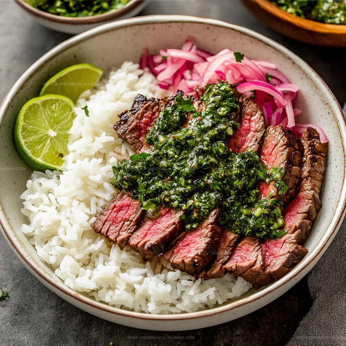Skirt Steak Rice Bowls with Chimichurri Recipe