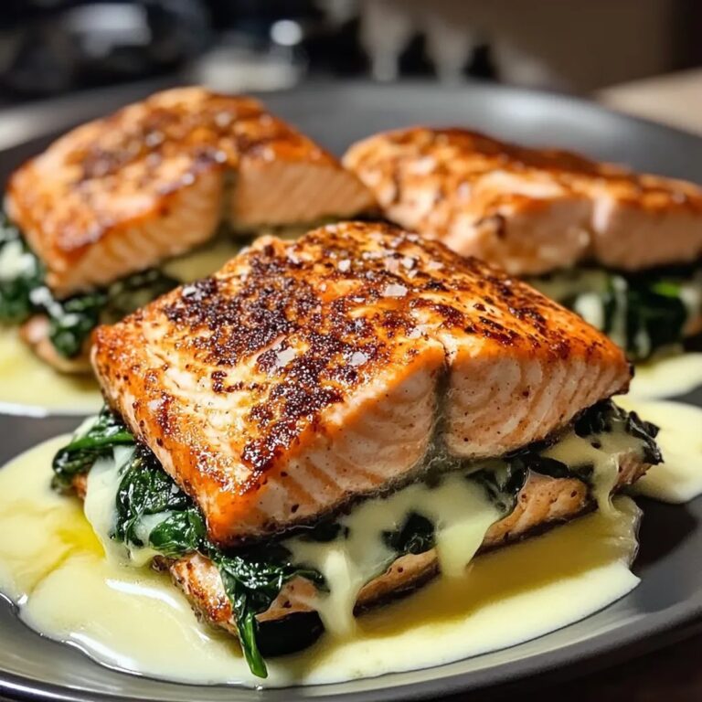 Blackened Spinach Stuffed Salmon Recipe
