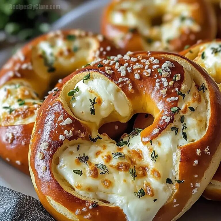 Mozzarella Stuffed Soft Pretzels Recipe