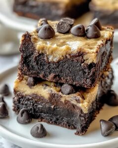 Gooey Chocolate Chip Cookie Dough Brownie Bars Recipe