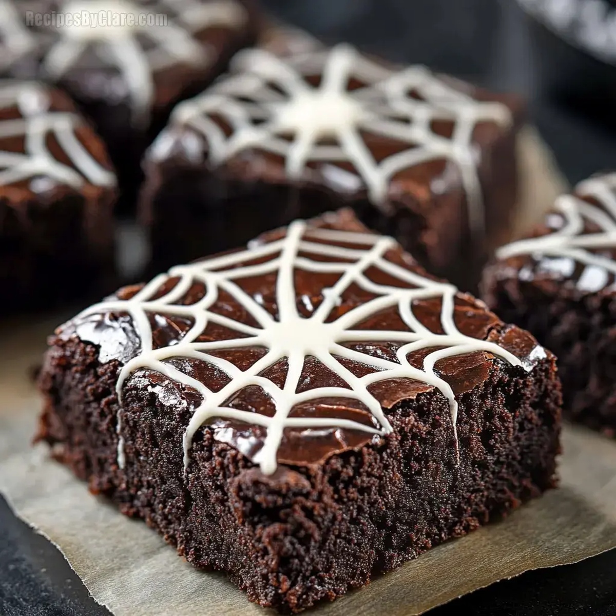 Spiderweb Brownies Halloween Recipe