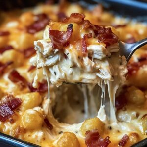 Easy Hicken Bacon Ranch Tater Tot Casserole Recipe