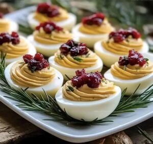 Harvest Cranberry Deviled Eggs Recipe