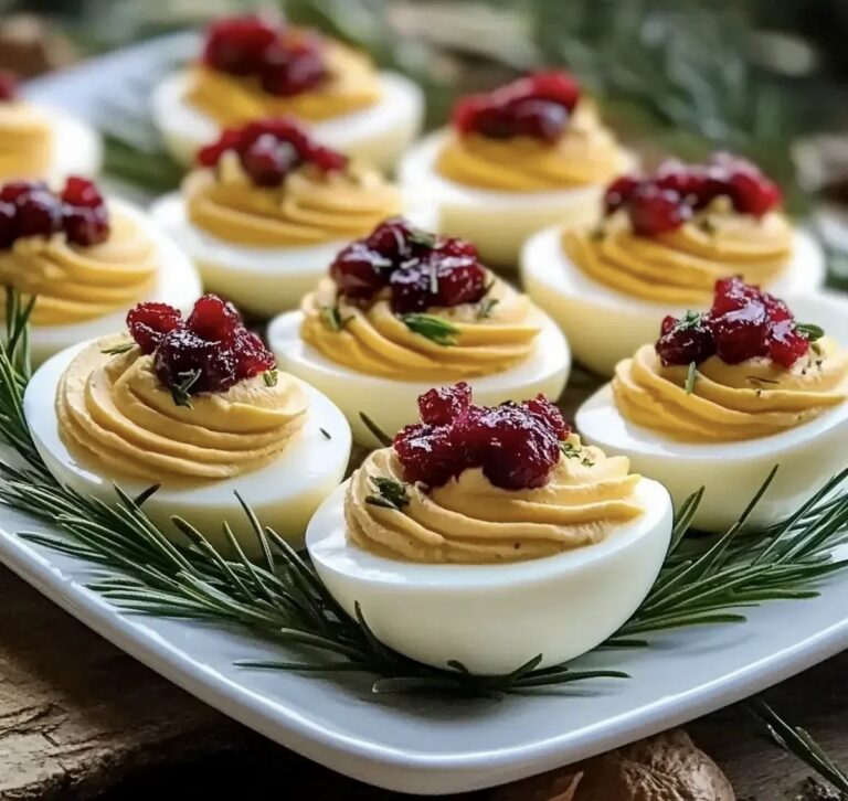Harvest Cranberry Deviled Eggs Recipe