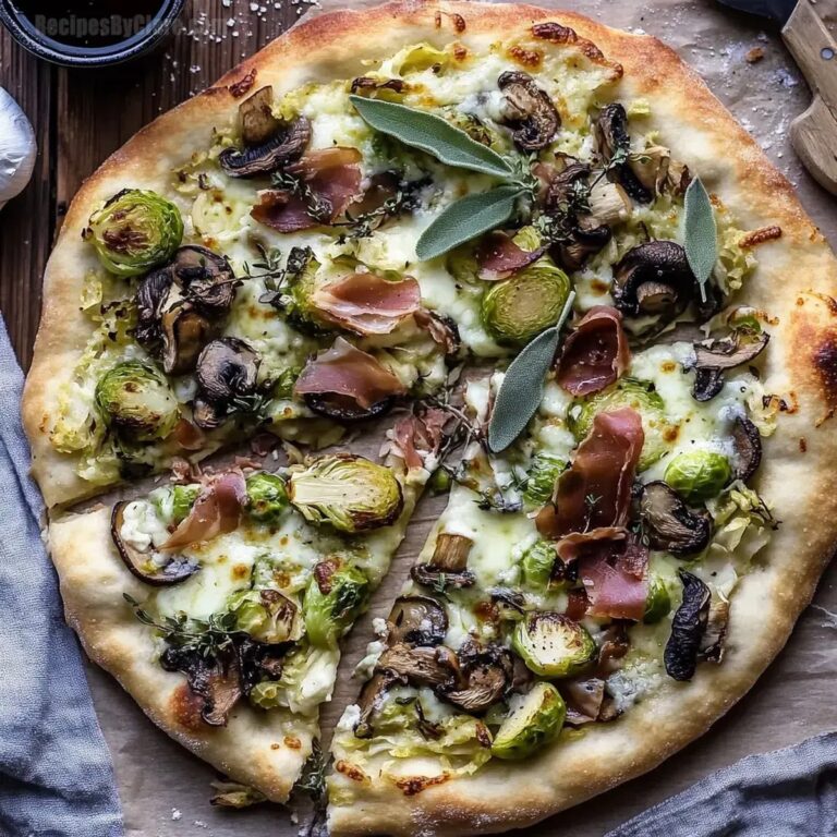 Brussels Sprout Mushroom Pizza Prosciutto Sage Recipe