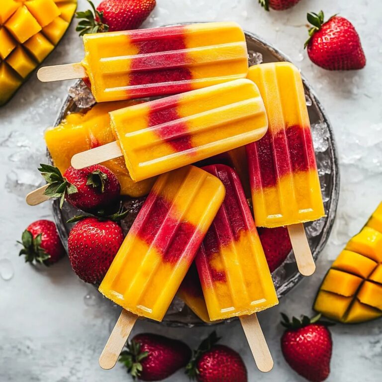 Strawberry Mango Popsicles Recipe