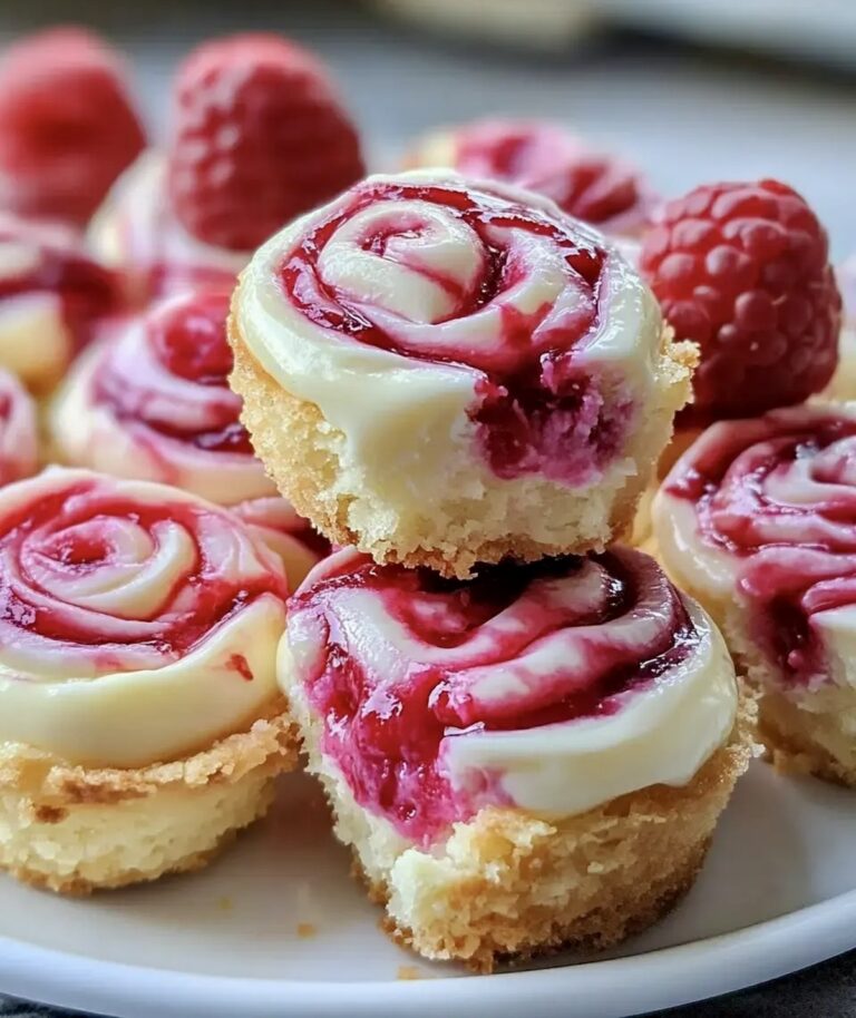 Homemade Raspberry Swirl Cheesecake Bites Recipe