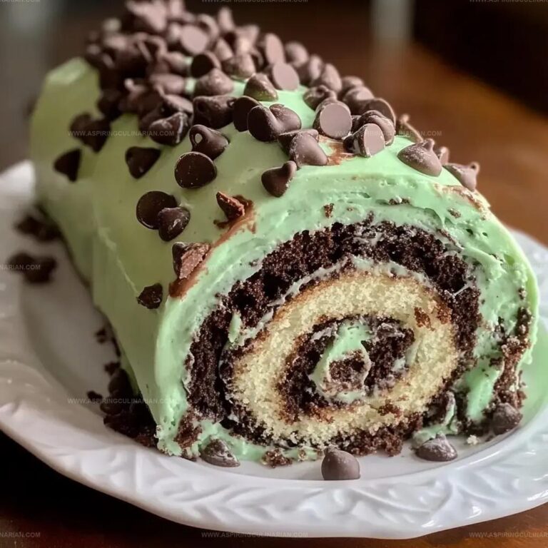 Mint Chocolate Roll Cake Recipe