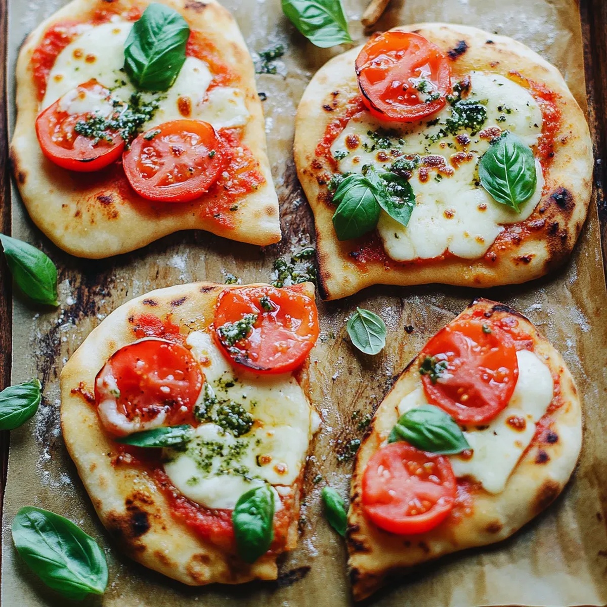 Caprese Naan Pizza Recipe