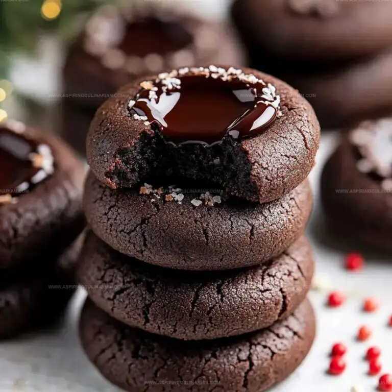 Chocolate Thumbprint Cookies Recipe