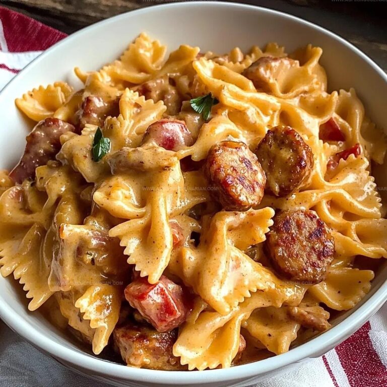One Pot Creamy Cajun Sausage Pasta Recipe