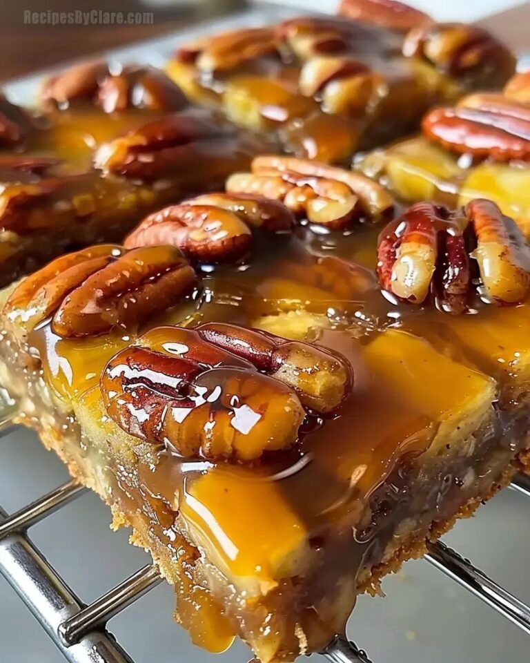 Upside Down Caramel Pecan Banana Cake Recipe