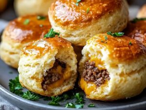 Garlic Parmesan Cheeseburger Bombs Recipe