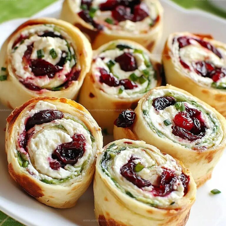 Tasty Christmas Cranberry Feta Pinwheels Recipe