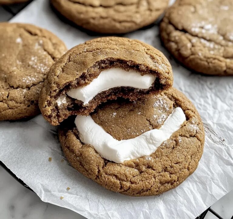 Marshmallow Stuffed Molasses Cookies Recipe