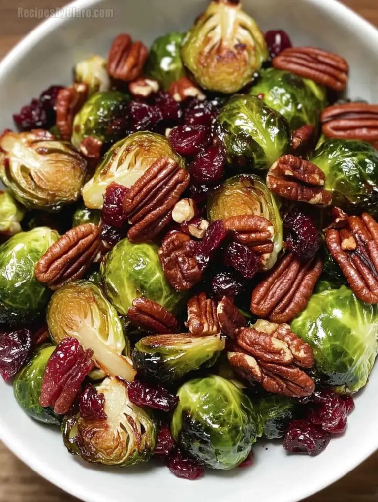 Brussels Sprouts Bacon Pecans Cranberries Recipe
