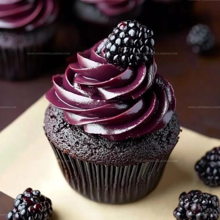 Dark Chocolate Blackberry Cupcakes Recipe