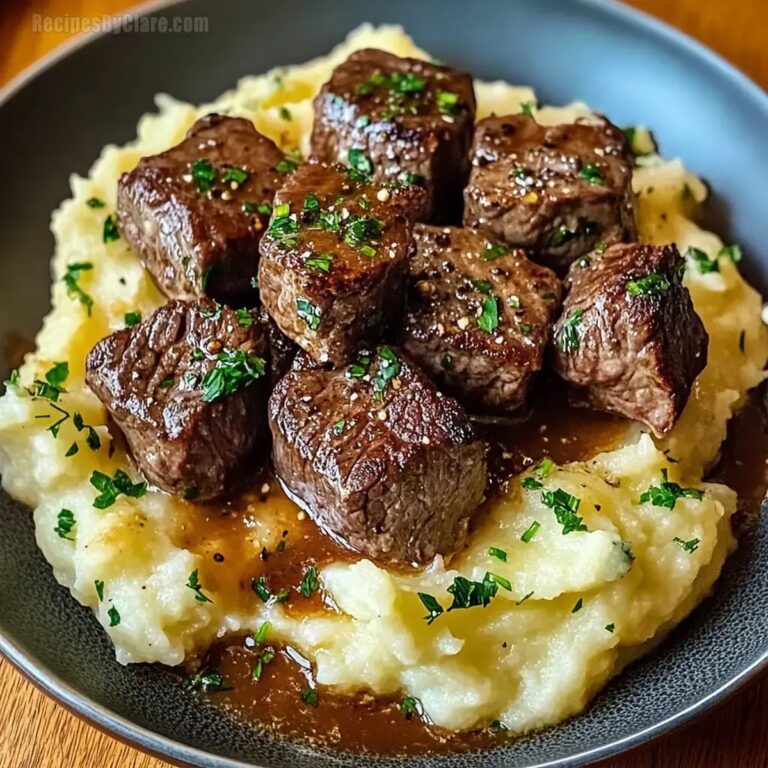 Garlic Butter Steak Bites Mash Recipe
