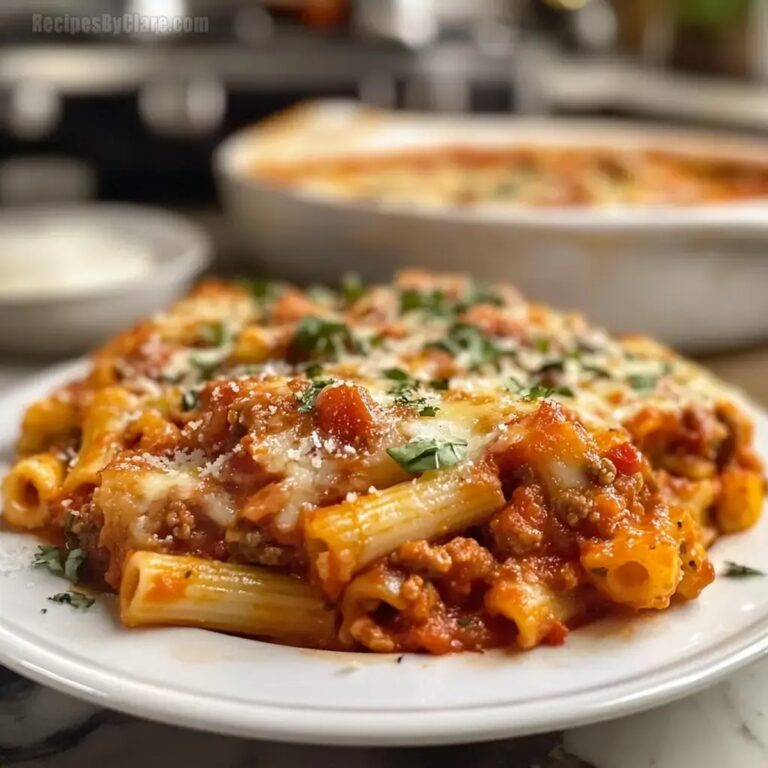 Baked Ziti Sausage Ricotta Recipe