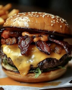 Cheesy Bacon Burger Recipe
