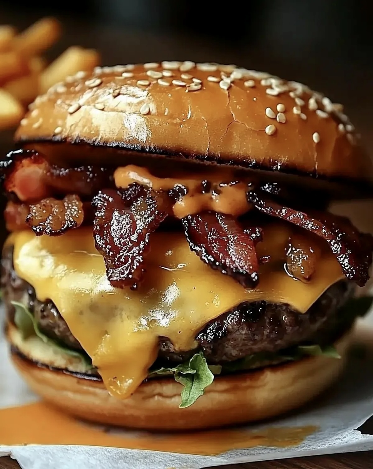 Cheesy Bacon Burger Recipe