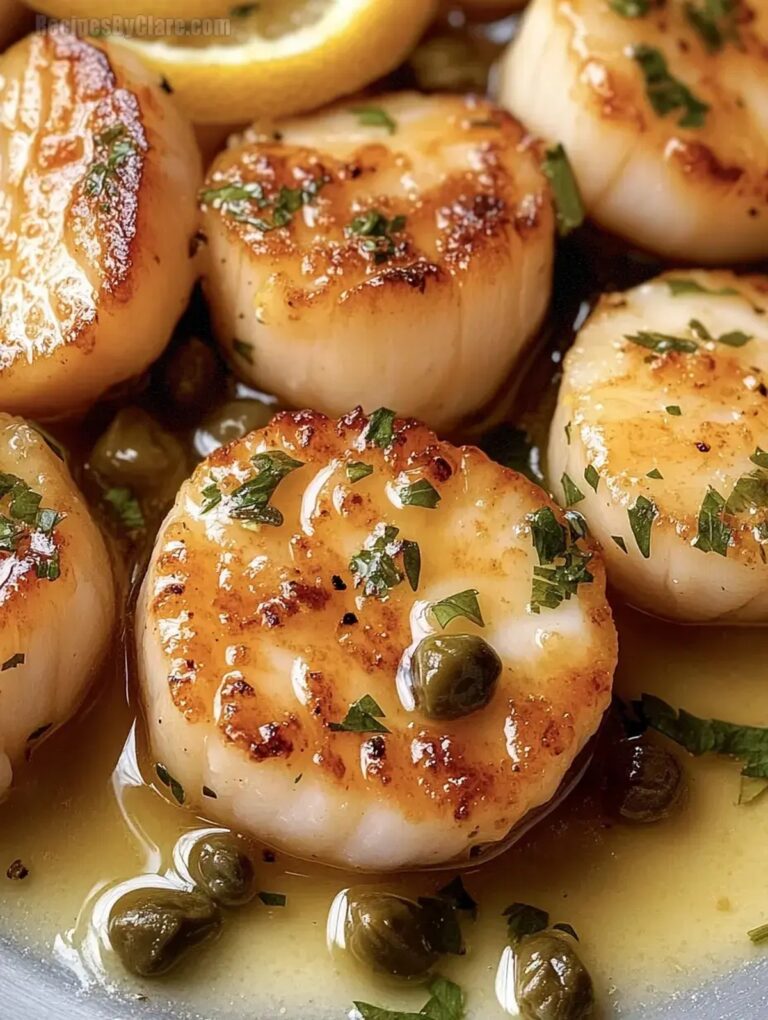 Pan Seared Scallops Lemon Caper Sauce Recipe