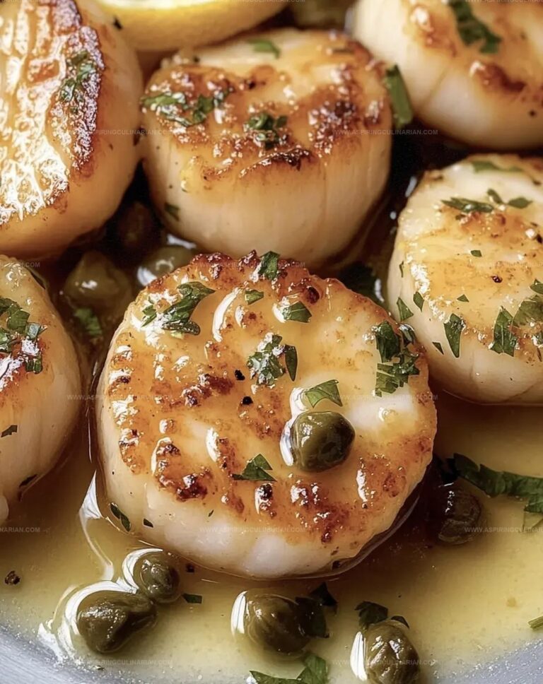 Pan Seared Scallops Lemon Caper Sauce Recipe
