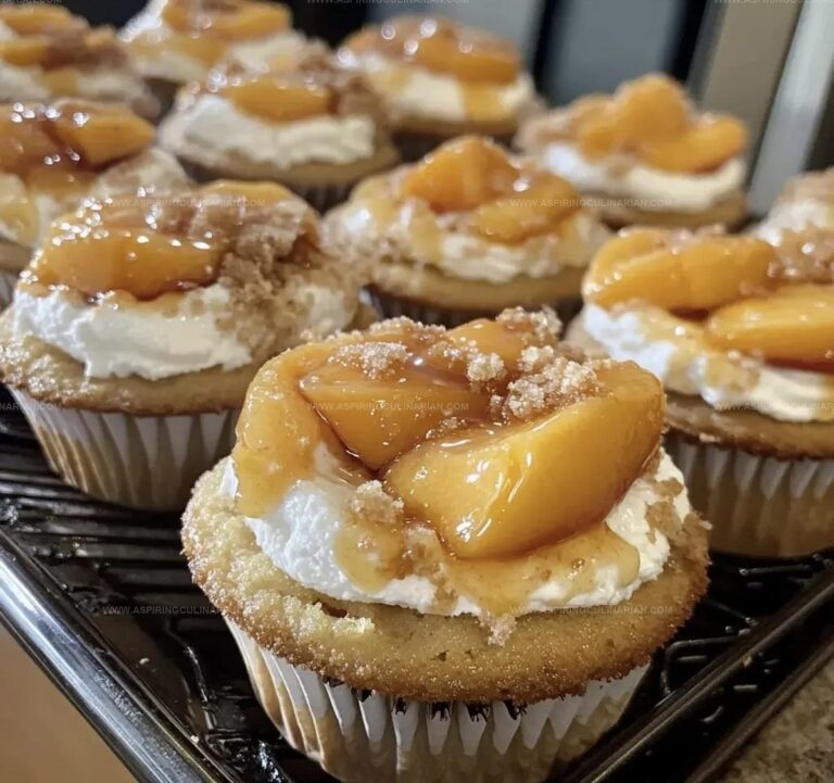 Peach Cobbler Cheesecake Cupcakes Recipe