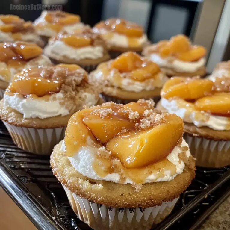 Peach Cobbler Cheesecake Cupcakes Recipe