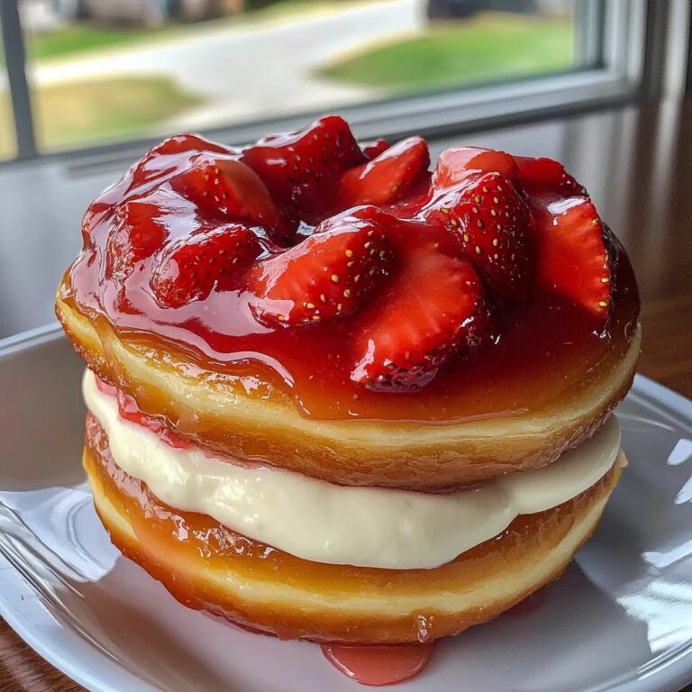 Strawberry Cheesecake Doughnut Burger Recipe