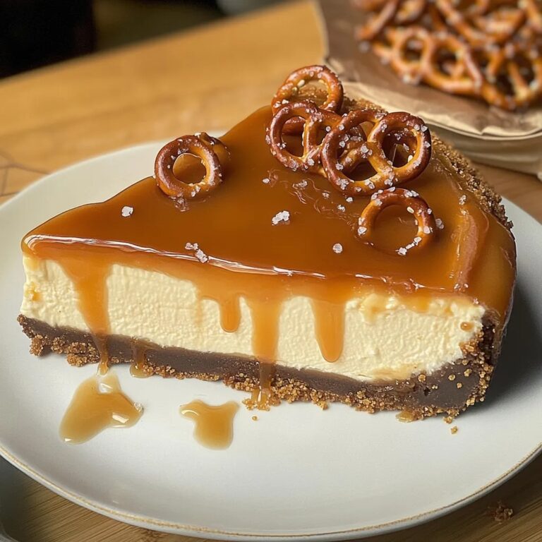 Salted Caramel Pretzel Cheesecake Recipe