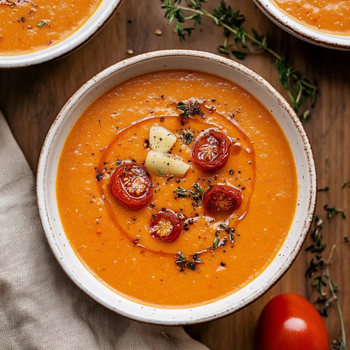 Roasted Garlic Tomato Soup Recipe
