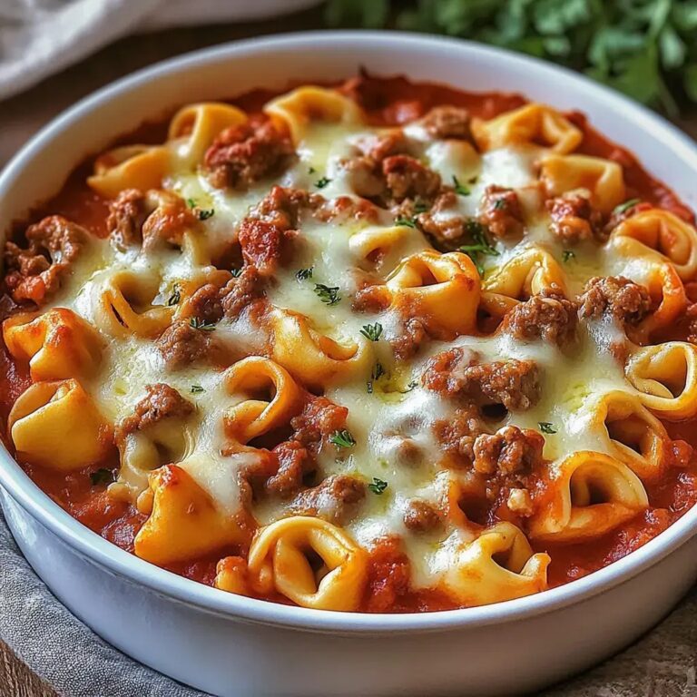 Beef Cheese Tortellini Bake Recipe