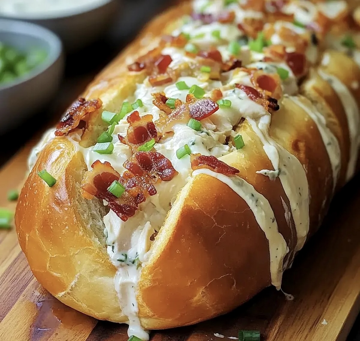 Chicken Bacon Ranch Stuffed Bread Recipe