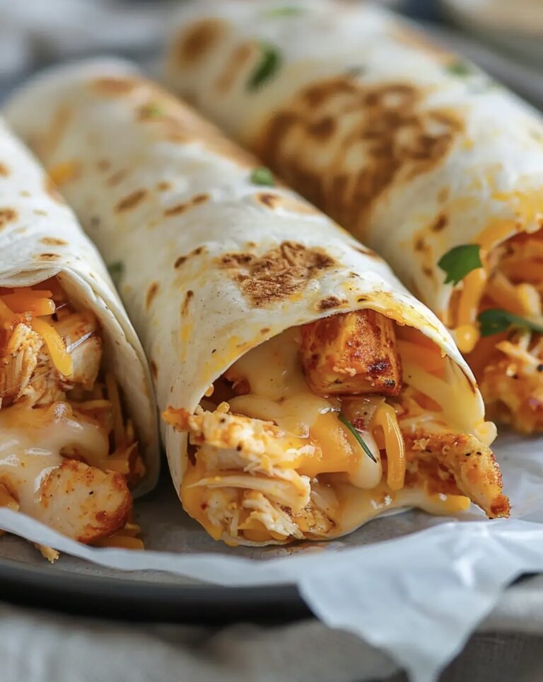 Crispy Air Fryer Hot Chicken And Cheese Wraps Recipe